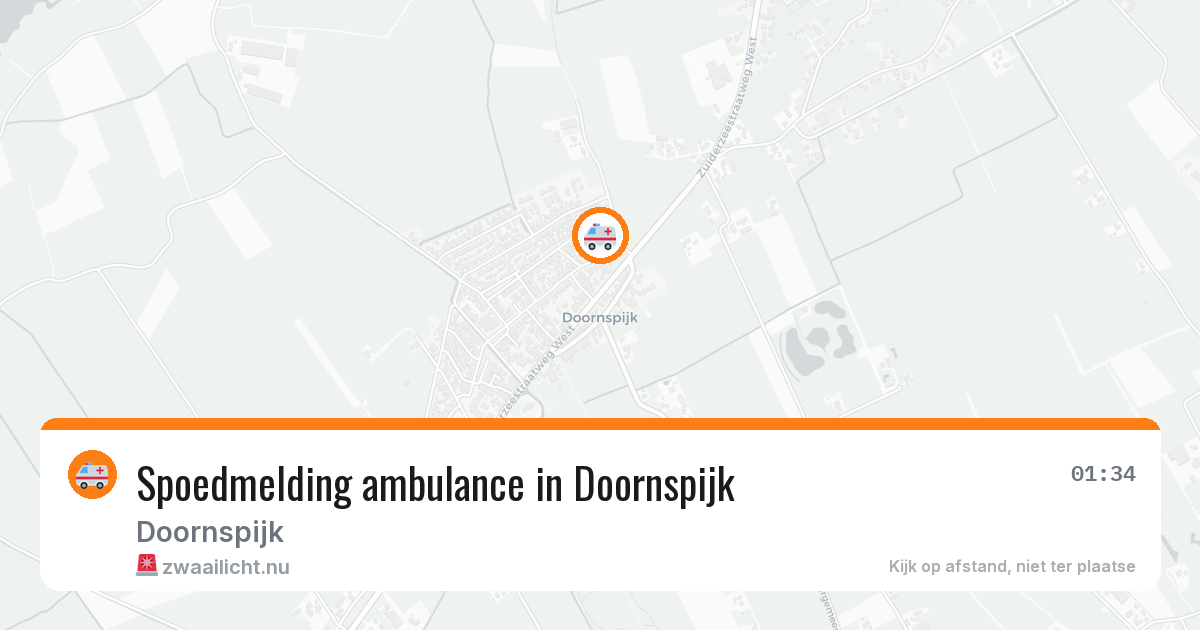 Spoedmelding ambulance in Doornspijk — 15 jul 2026