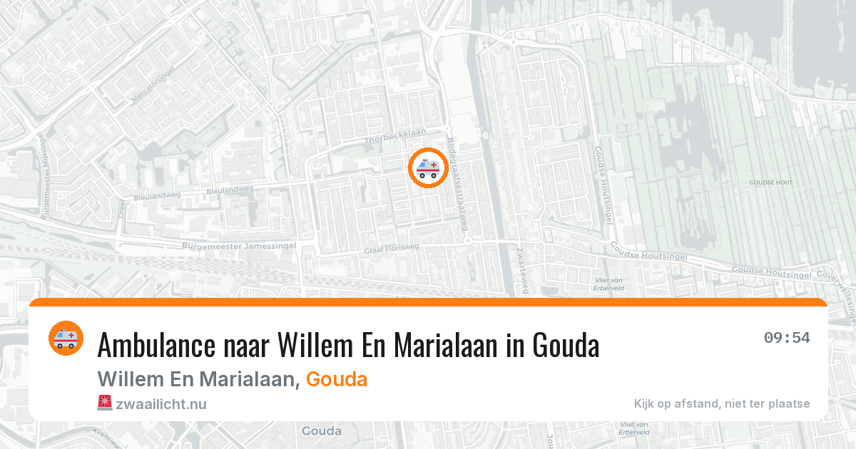 Ambulance naar Willem En Marialaan in Gouda — 23 jul 2026