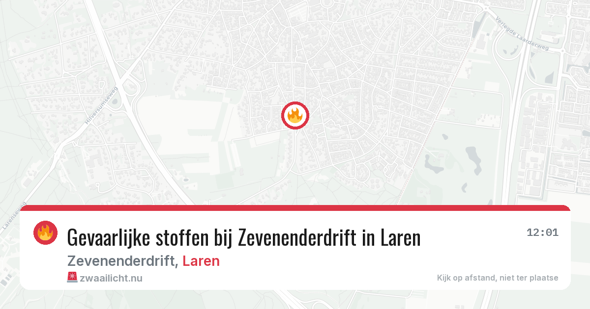 Gevaarlijke stoffen bij Zevenenderdrift in Laren — 8 mei 2026