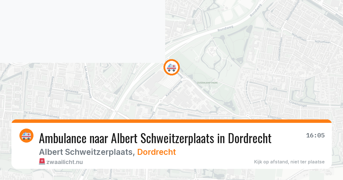 Ambulance naar Albert Schweitzerplaats in Dordrecht — 10 jul 2026
