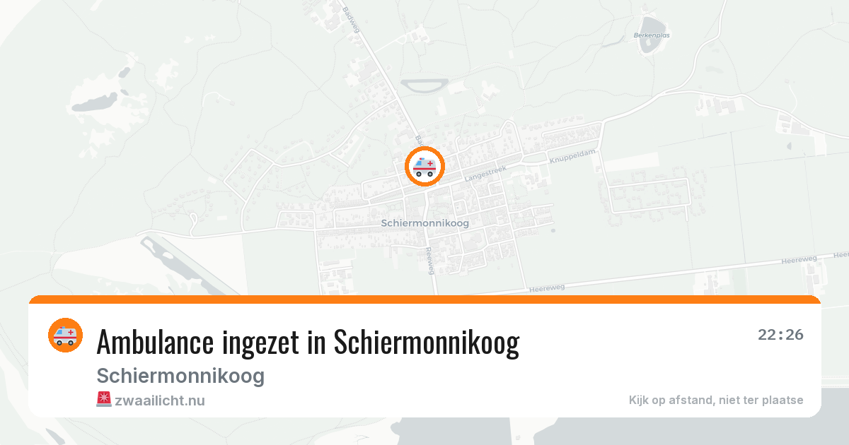 Ambulance ingezet in Schiermonnikoog — 21 jul 2026 | 🚨 Zwaailicht.nu