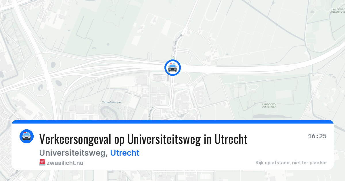 Verkeersongeval op Universiteitsweg in Utrecht — 10 feb 2026