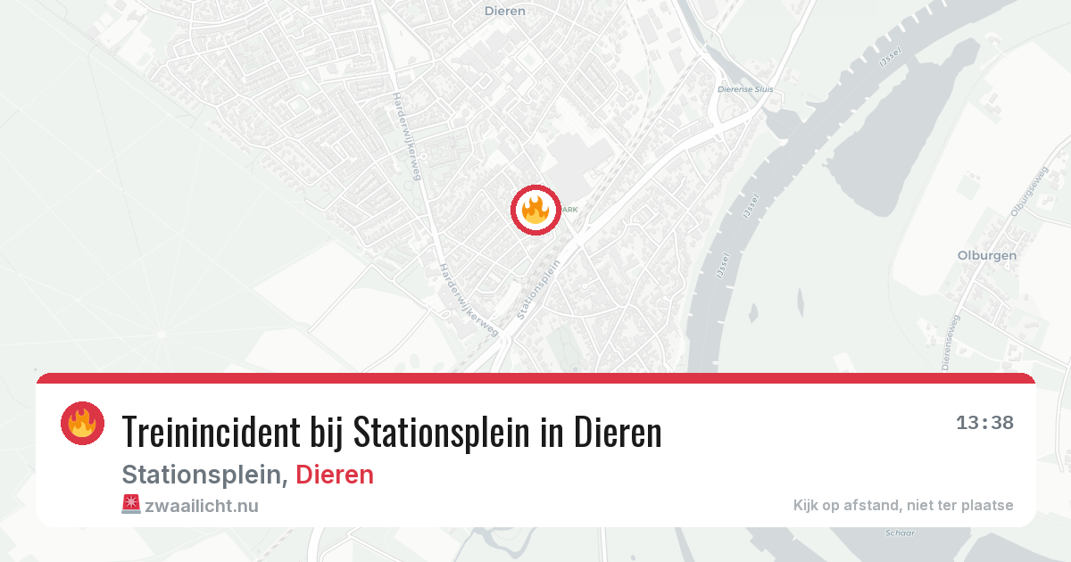 Treinincident bij Stationsplein in Dieren — 25 mrt 2026