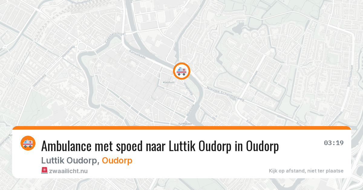 Ambulance met spoed naar Luttik Oudorp in Oudorp — 24 mei 2026