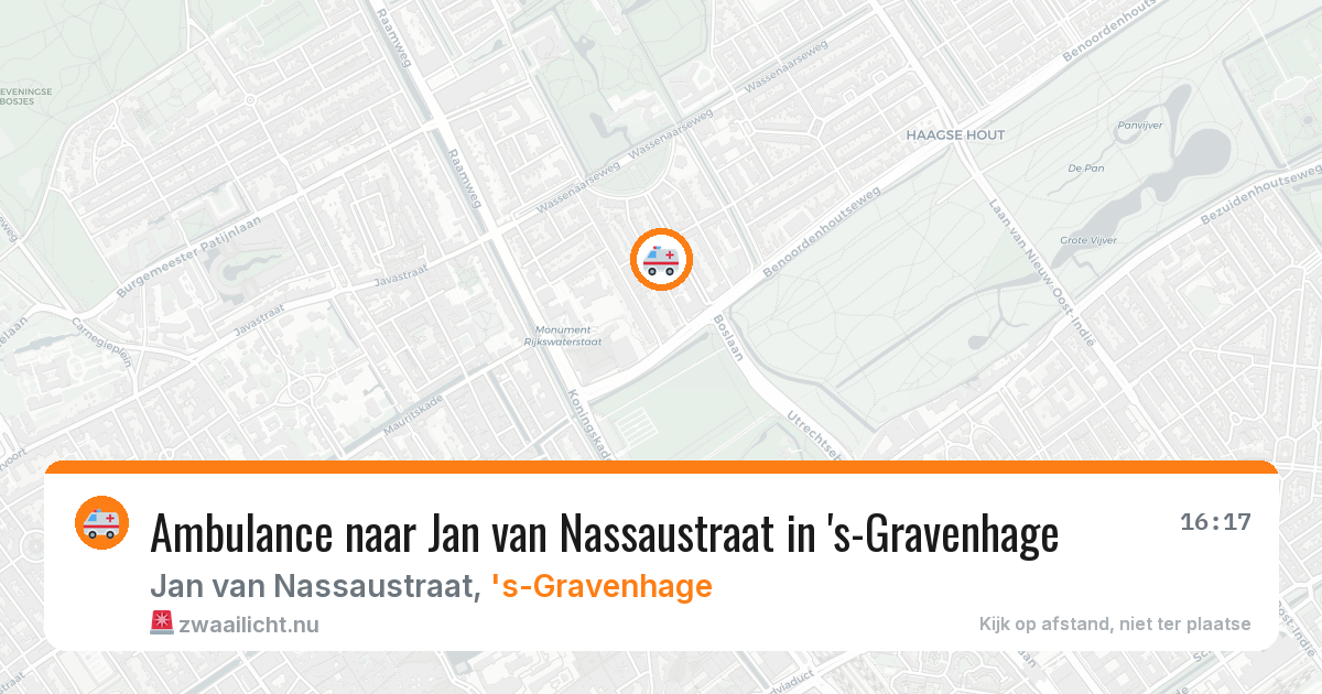 Ambulance naar Jan van Nassaustraat in 's-Gravenhage — 1 jun 2026