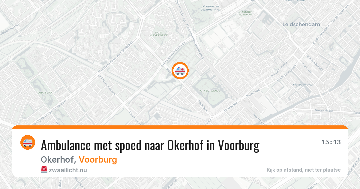 Ambulance met spoed naar Okerhof in Voorburg — 9 jun 2026