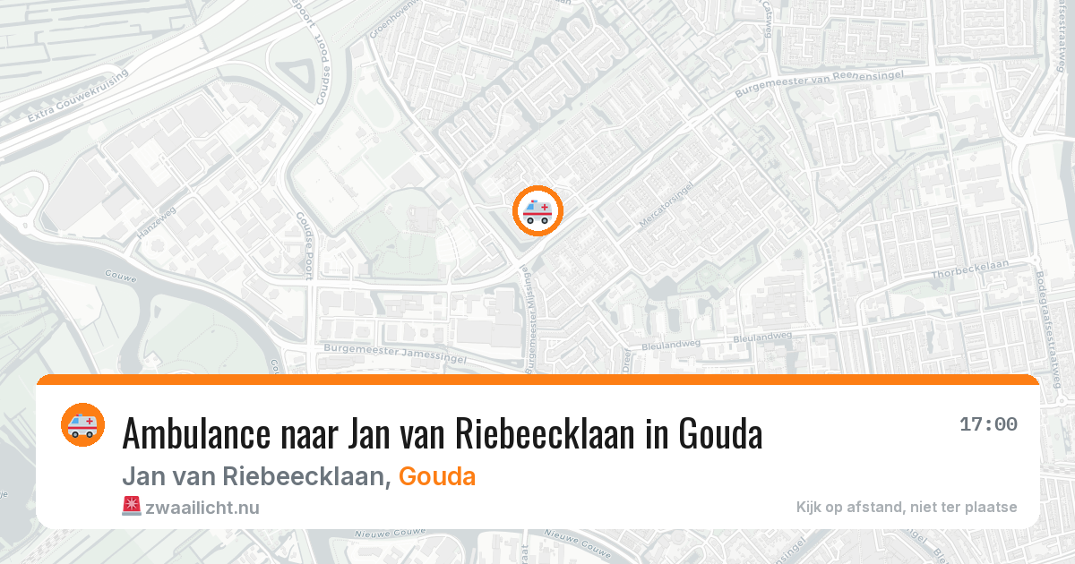 Ambulance naar Jan van Riebeecklaan in Gouda — 24 jul 2026