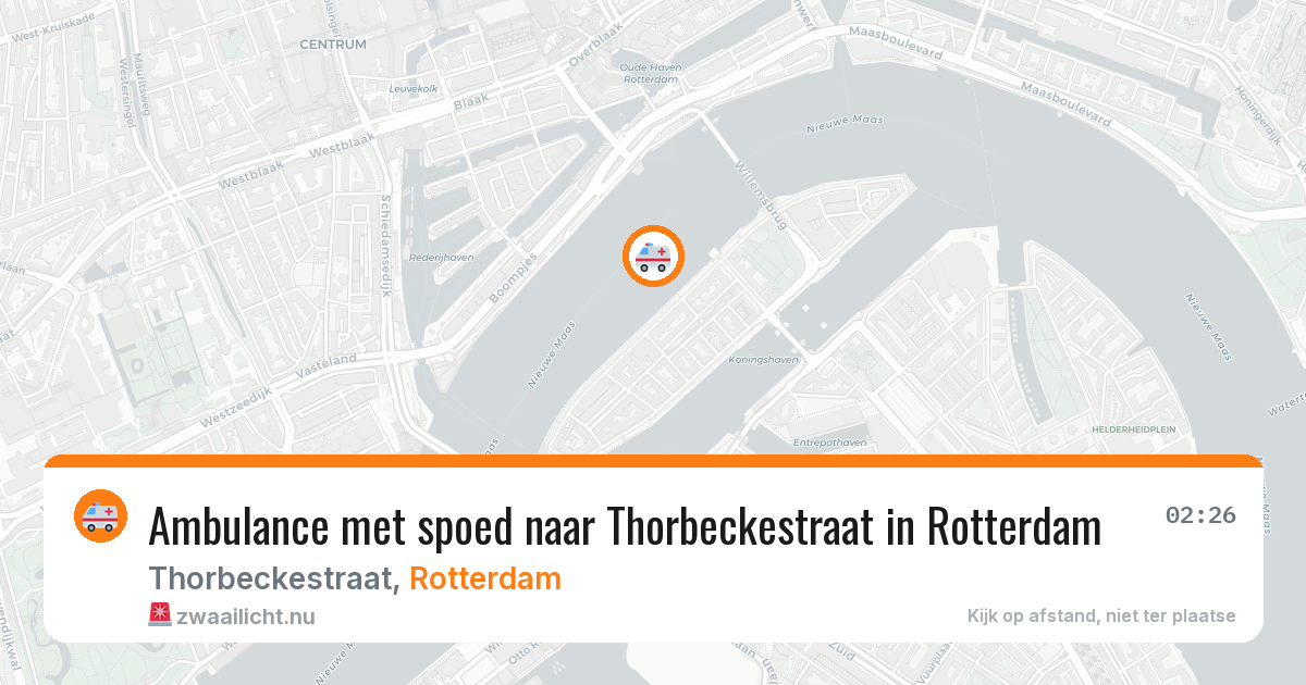 Ambulance met spoed naar Thorbeckestraat in Rotterdam — 12 apr 2026
