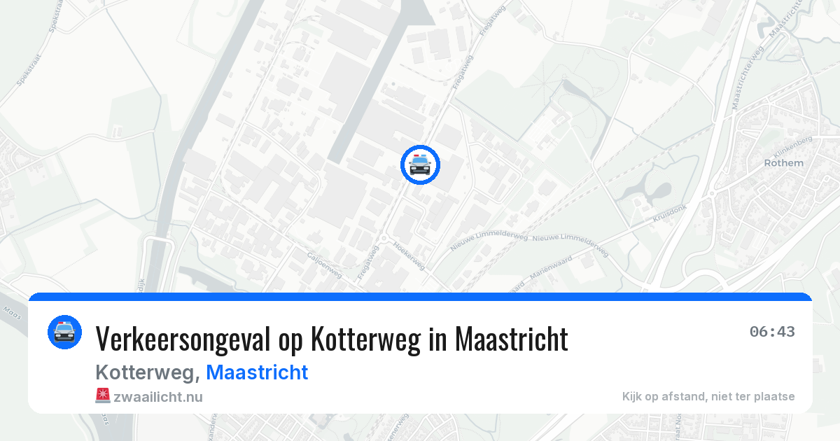 Verkeersongeval op Kotterweg in Maastricht — 12 feb 2026