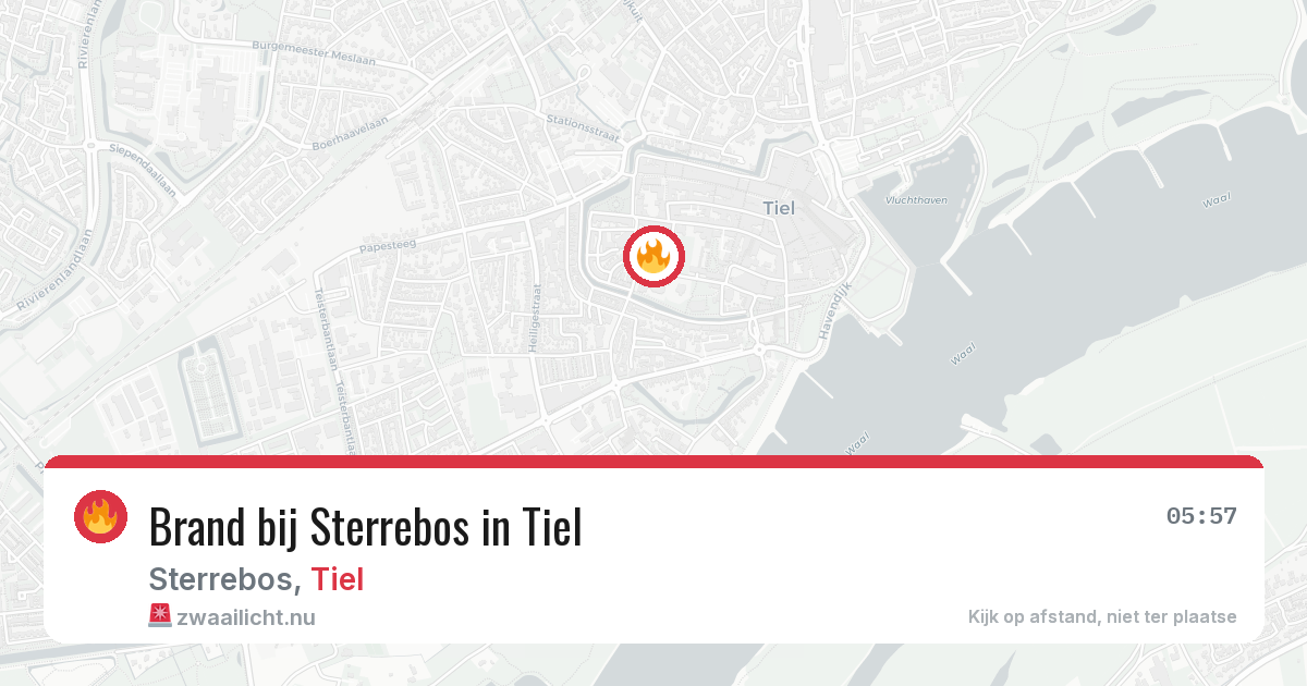 Brand bij Sterrebos in Tiel — 20 jul 2026
