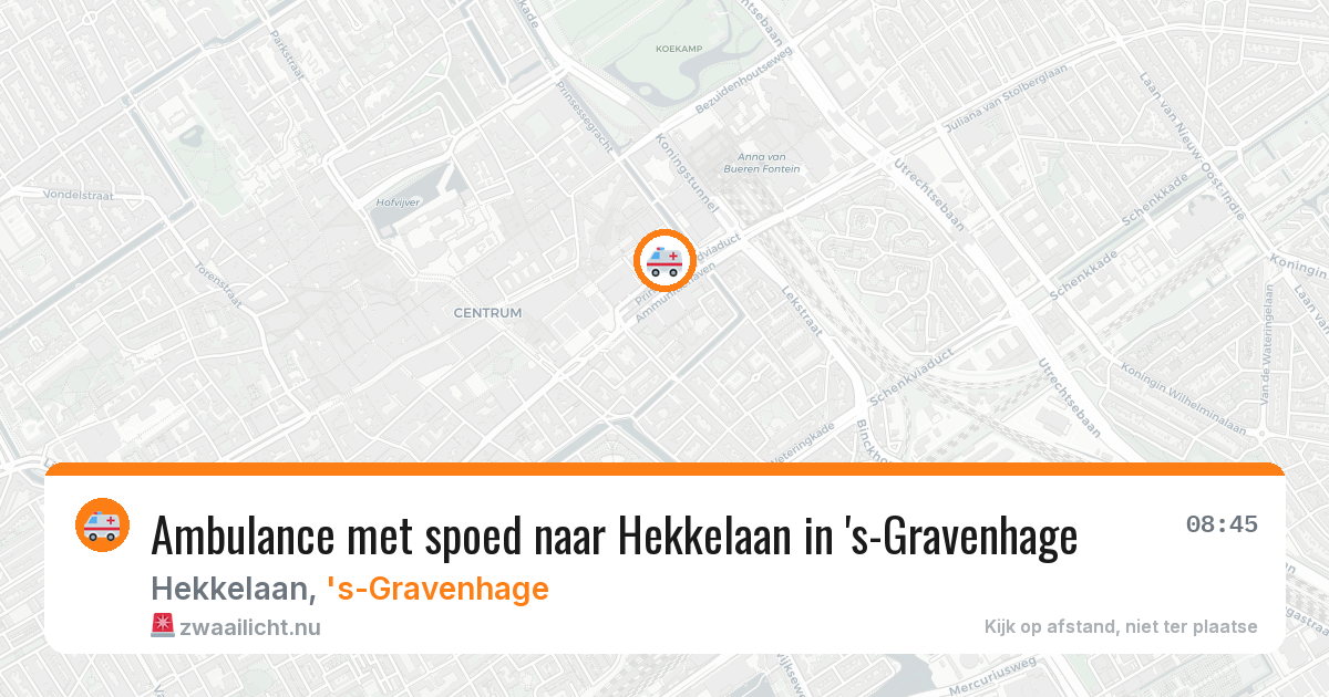 Ambulance met spoed naar Hekkelaan in 's-Gravenhage — 14 jul 2026