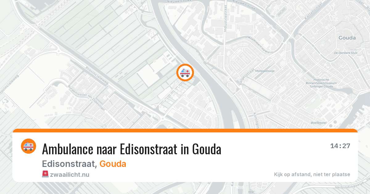 Ambulance naar Edisonstraat in Gouda — 21 jul 2026
