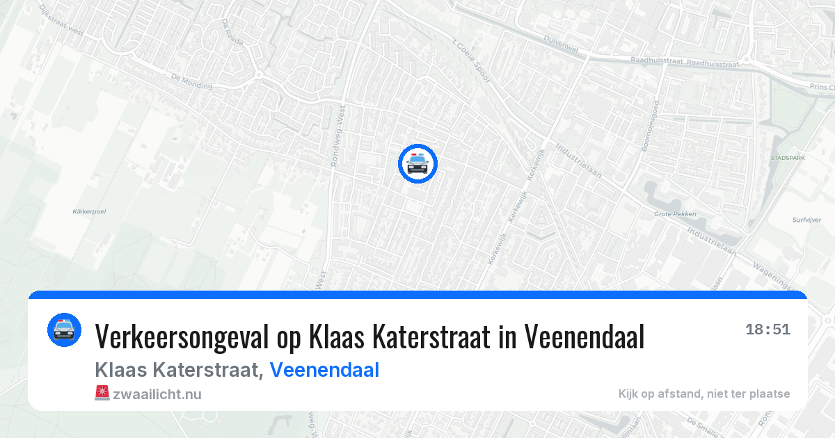 Verkeersongeval op Klaas Katerstraat in Veenendaal — 8 jul 2026
