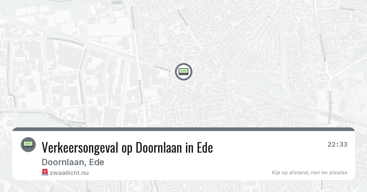 Verkeersongeval op Doornlaan in Ede — 25 jul 2026