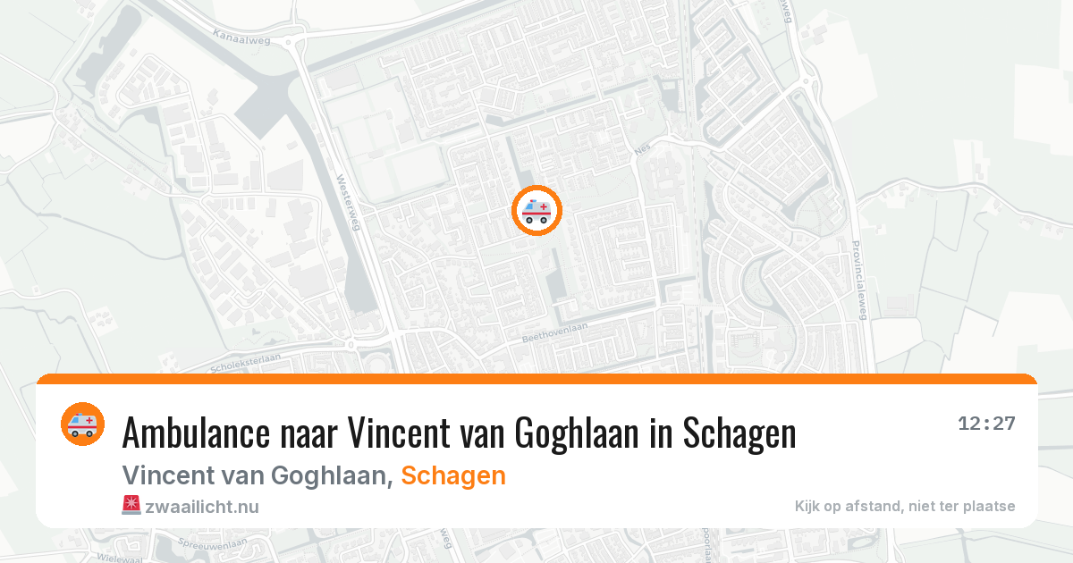 Ambulance naar Vincent van Goghlaan in Schagen — 1 jun 2026