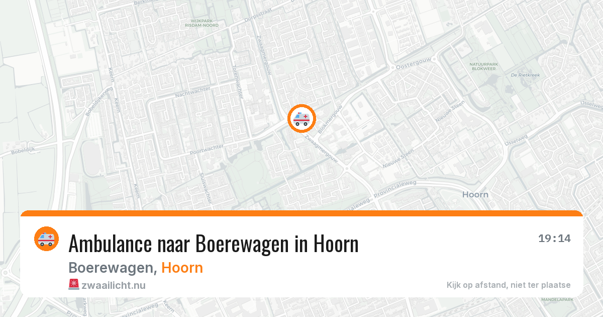 Ambulance naar Boerewagen in Hoorn — 10 jul 2026