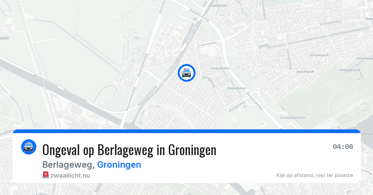 Ongeval op Berlageweg in Groningen — 18 jan 2026