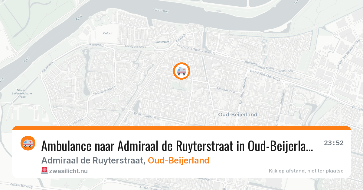 Ambulance naar Admiraal de Ruyterstraat in Oud-Beijerland — 15 jul 2026