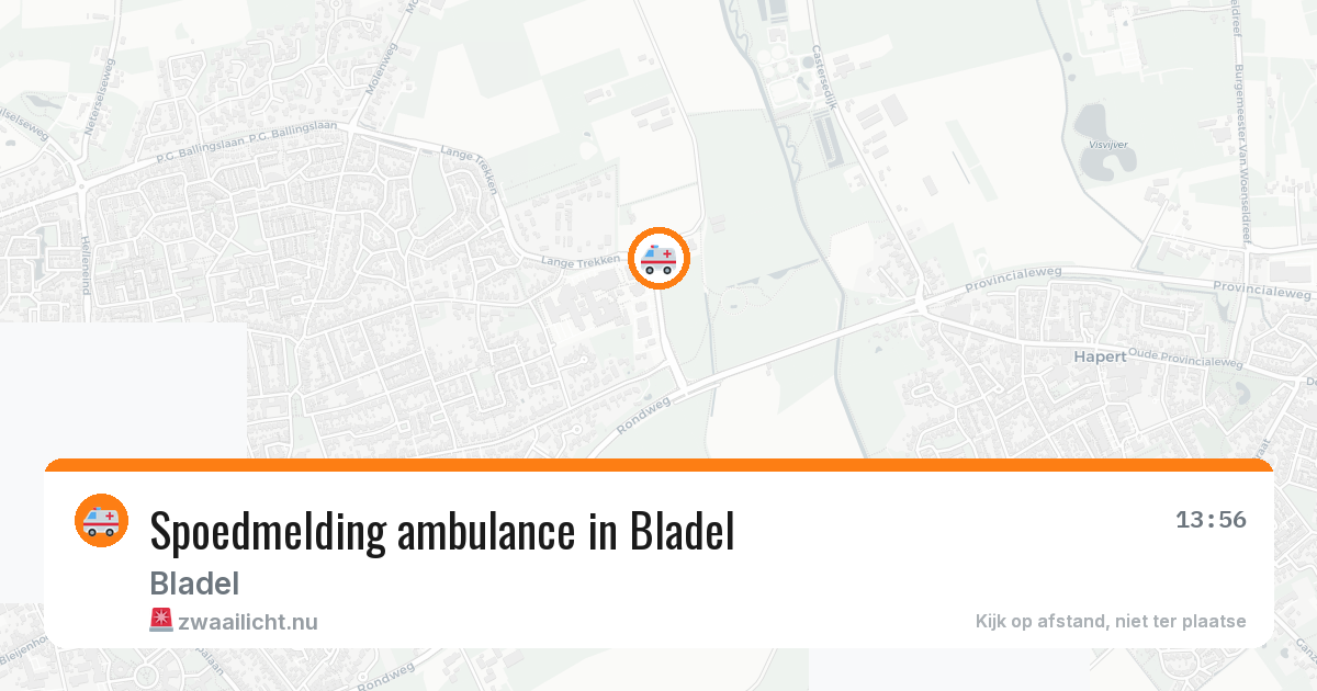 Spoedmelding ambulance in Bladel — 7 jul 2026