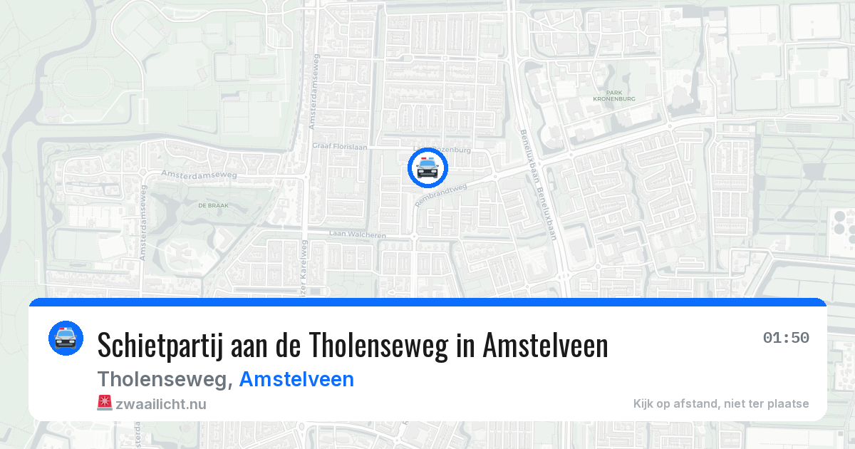 Schietpartij aan de Tholenseweg in Amstelveen — 5 jun 2026
