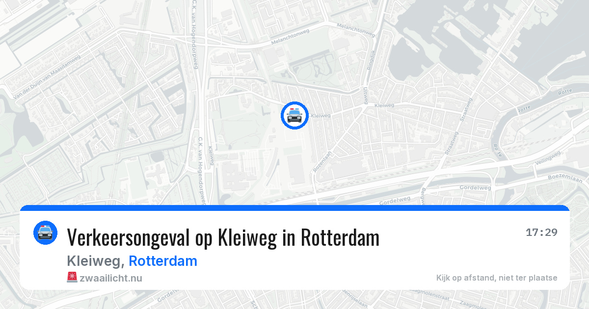 Verkeersongeval op Kleiweg in Rotterdam — 20 mrt 2026