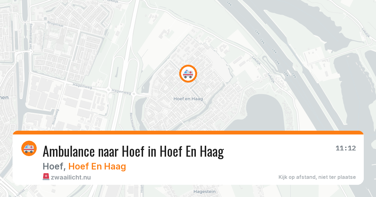 Ambulance naar Hoef in Hoef En Haag — 17 jul 2026