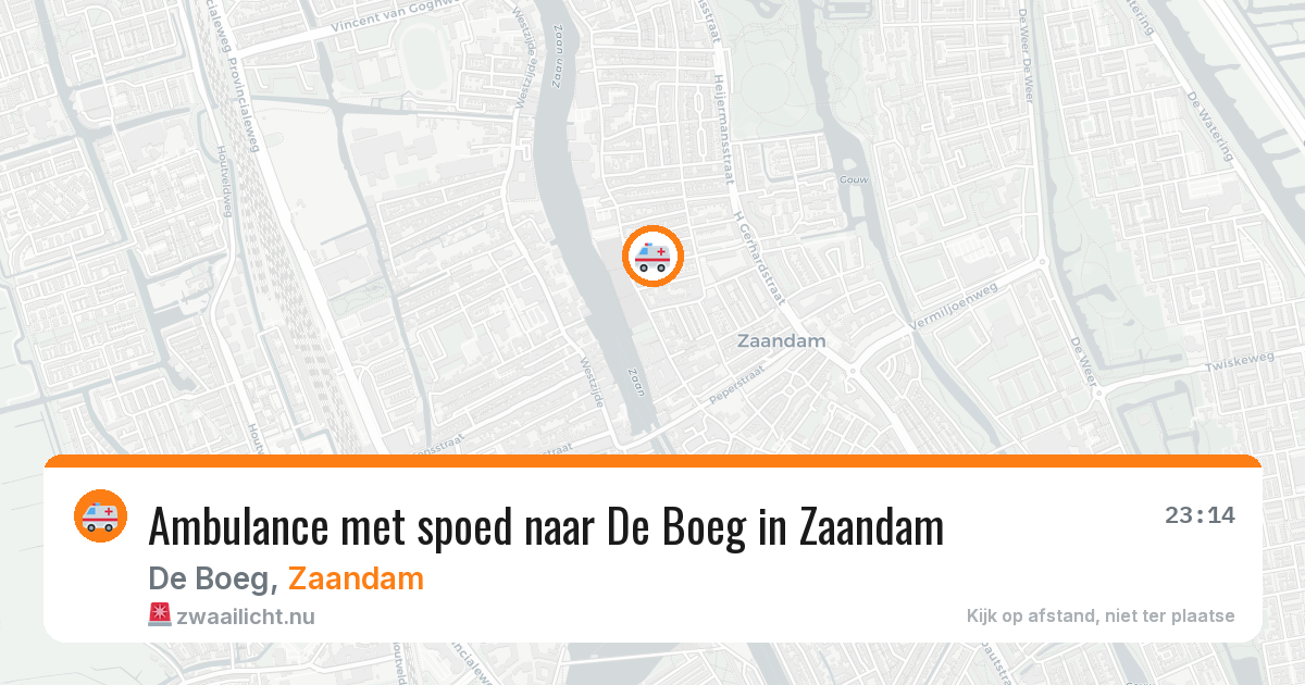Ambulance met spoed naar De Boeg in Zaandam — 23 mrt 2026