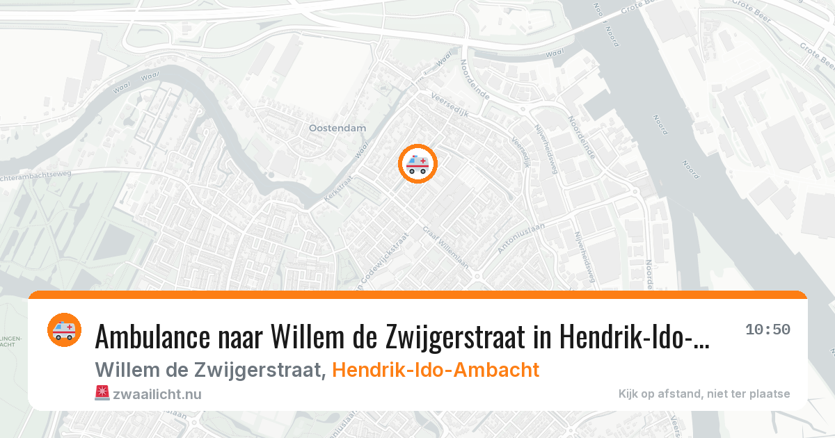 Ambulance naar Willem de Zwijgerstraat in Hendrik-Ido-Ambacht — 27 mrt 2026