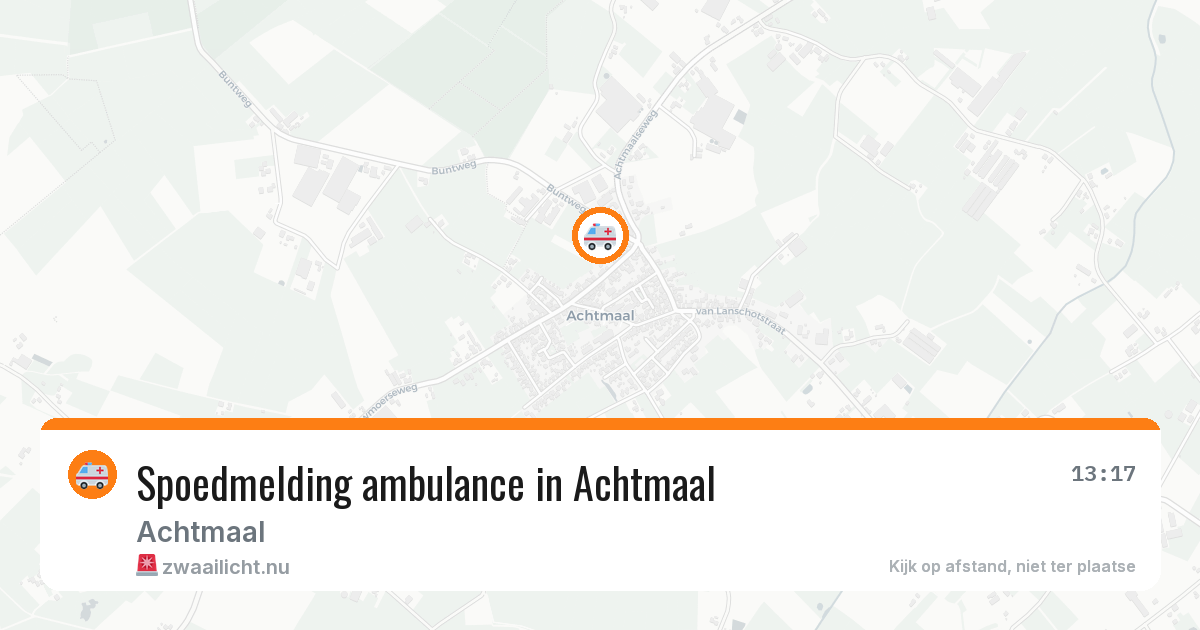 Spoedmelding ambulance in Achtmaal — 26 jul 2026
