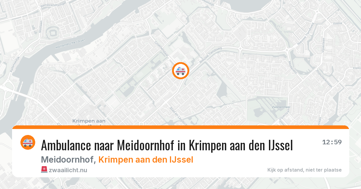 Ambulance naar Meidoornhof in Krimpen aan den IJssel — 21 jul 2026