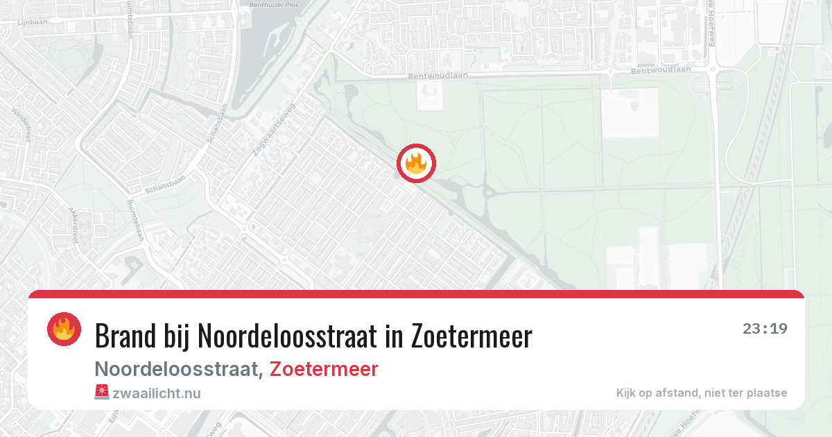 Brand bij Noordeloosstraat in Zoetermeer — 16 jul 2026