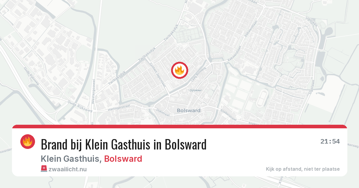 Brand bij Klein Gasthuis in Bolsward — 11 mei 2026