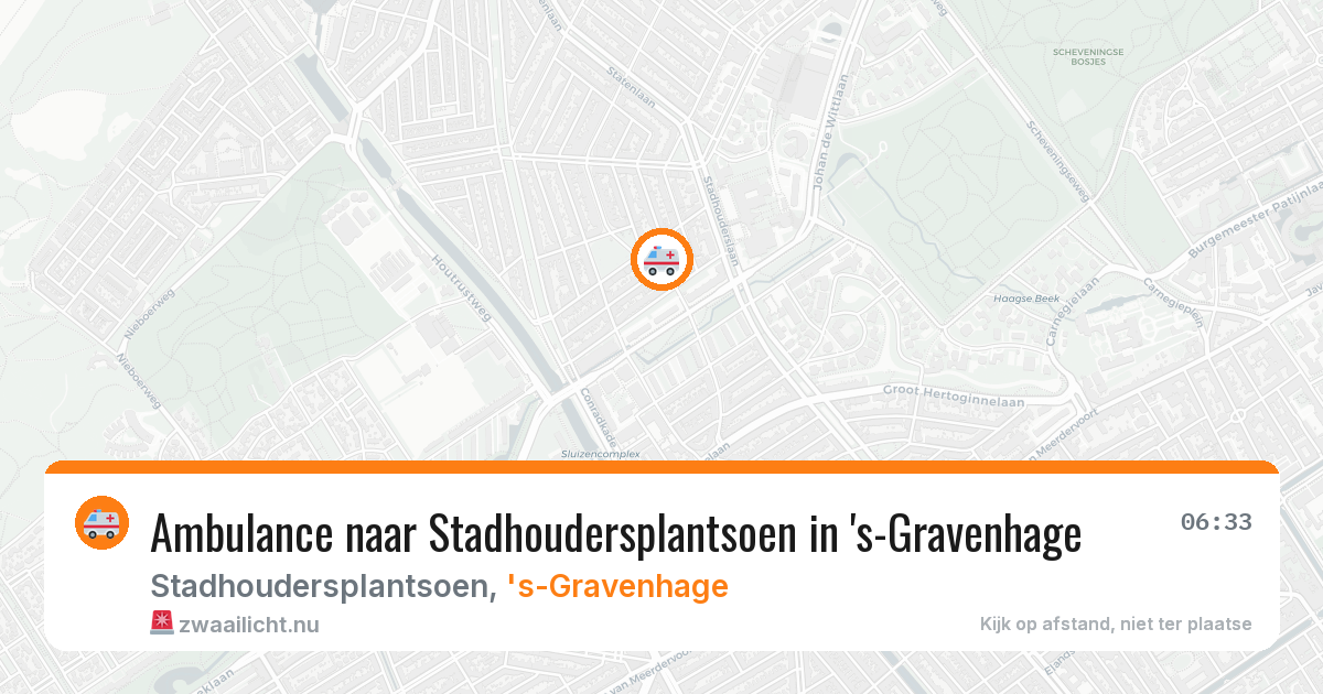 Ambulance naar Stadhoudersplantsoen in 's-Gravenhage — 18 mei 2026