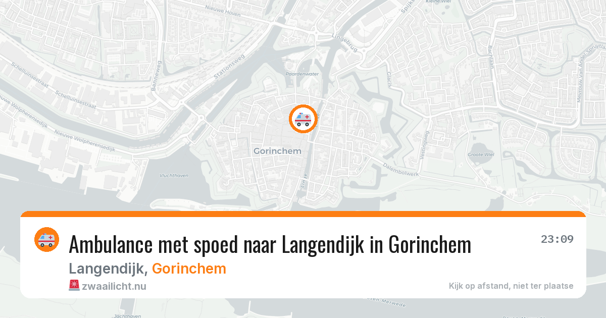 Ambulance met spoed naar Langendijk in Gorinchem — 24 jul 2026