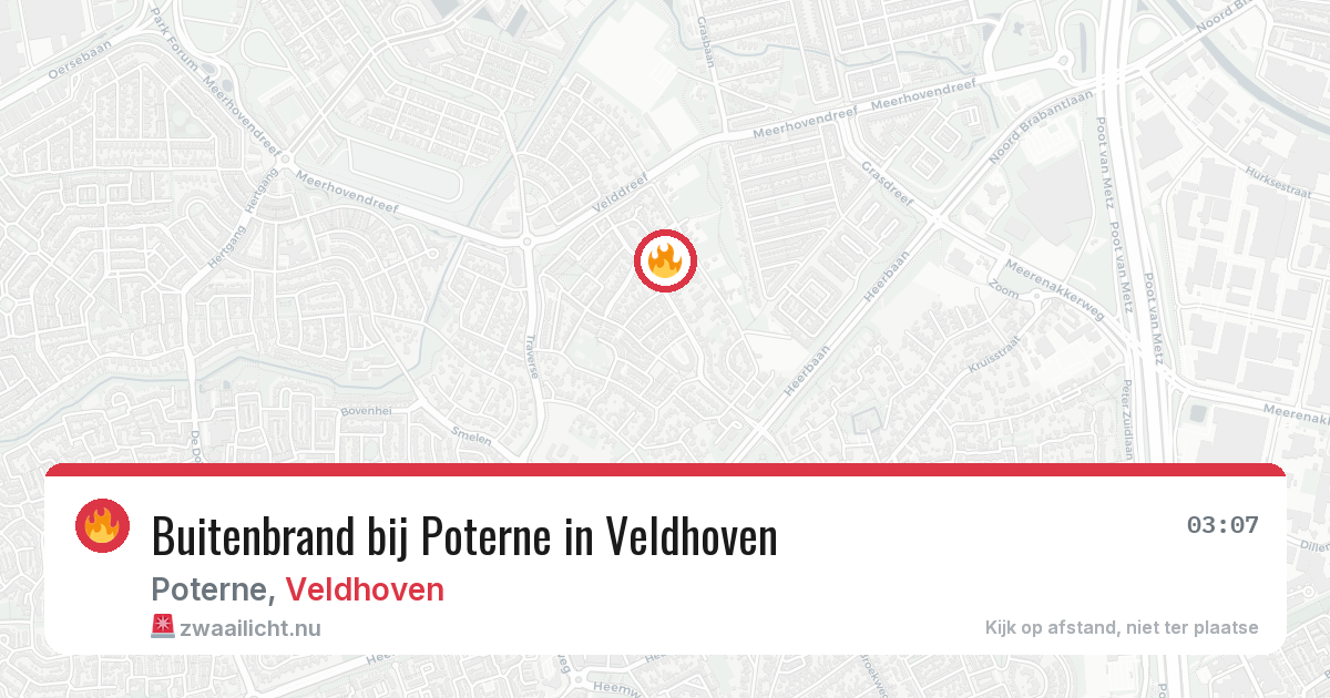 Buitenbrand bij Poterne in Veldhoven — 9 apr 2026