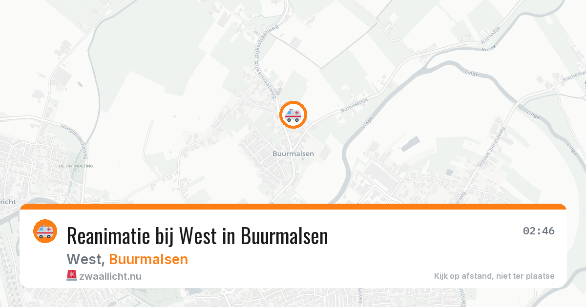 Reanimatie bij West in Buurmalsen — 6 jun 2026