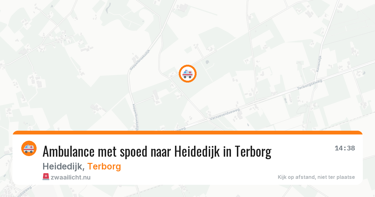 Ambulance met spoed naar Heidedijk in Terborg — 1 apr 2026