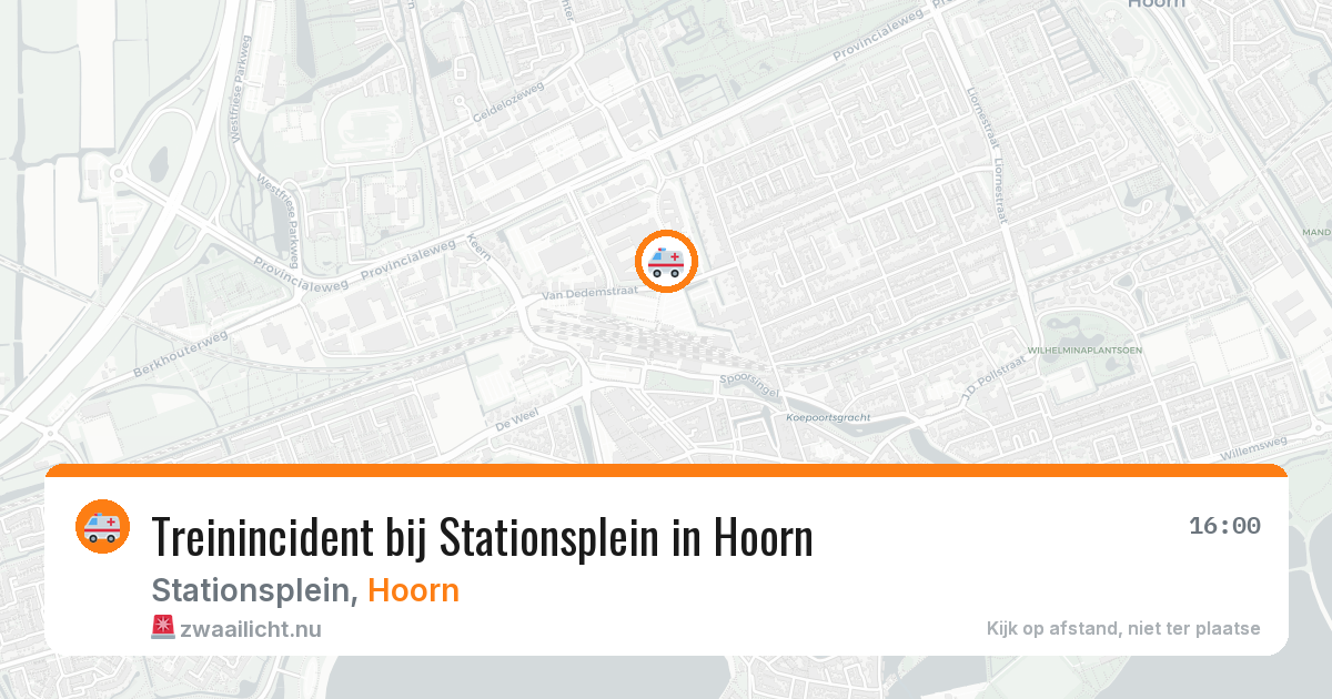 Treinincident bij Stationsplein in Hoorn — 10 mei 2026