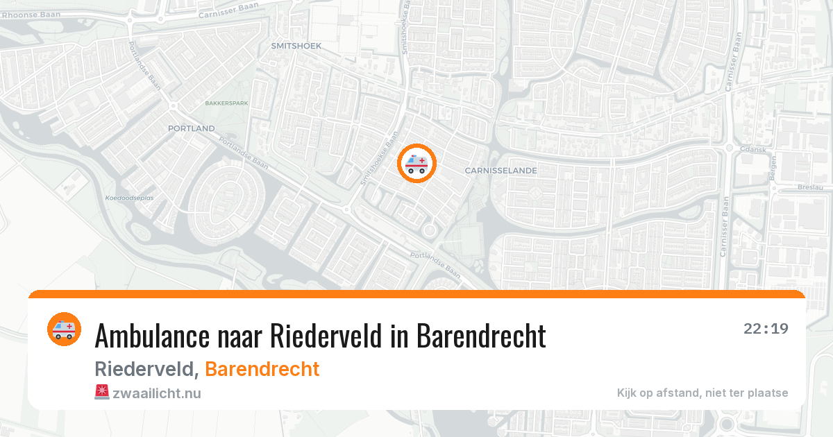 Ambulance naar Riederveld in Barendrecht — 23 mrt 2026