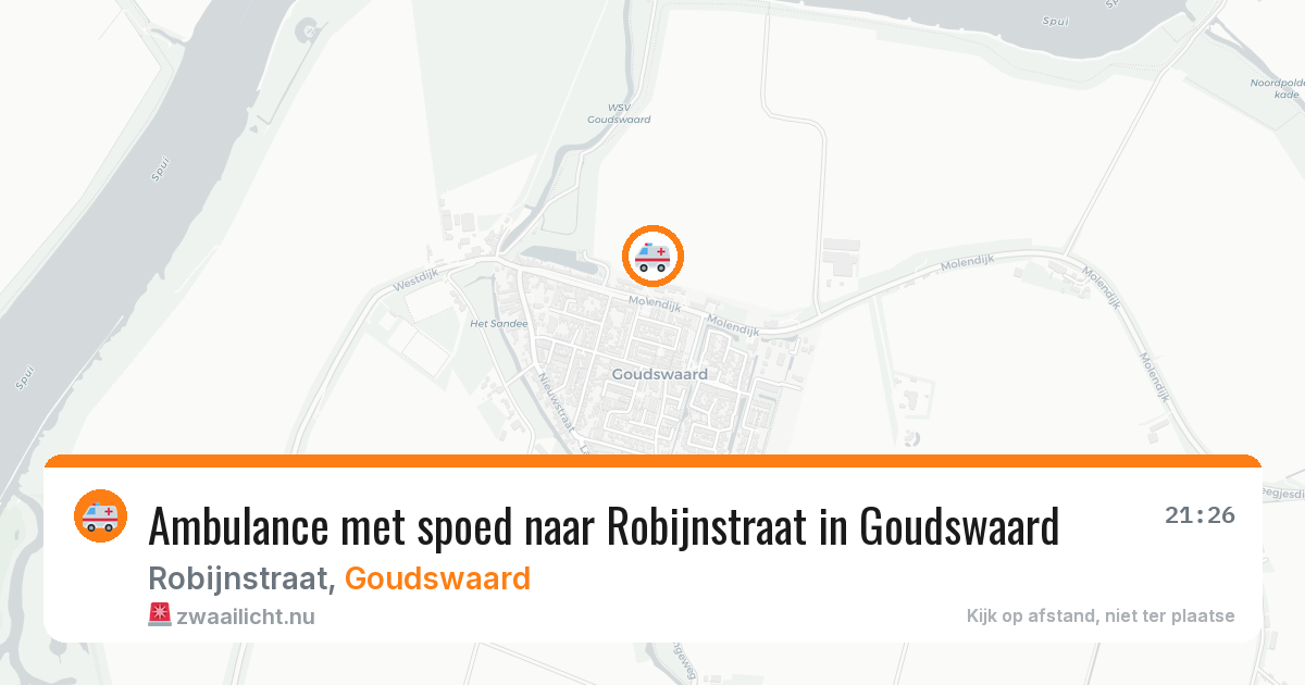 Ambulance met spoed naar Robijnstraat in Goudswaard — 17 jan 2026