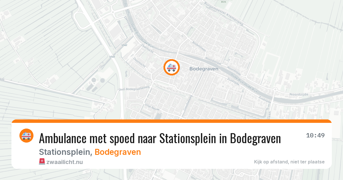 Ambulance met spoed naar Stationsplein in Bodegraven — 20 jul 2026