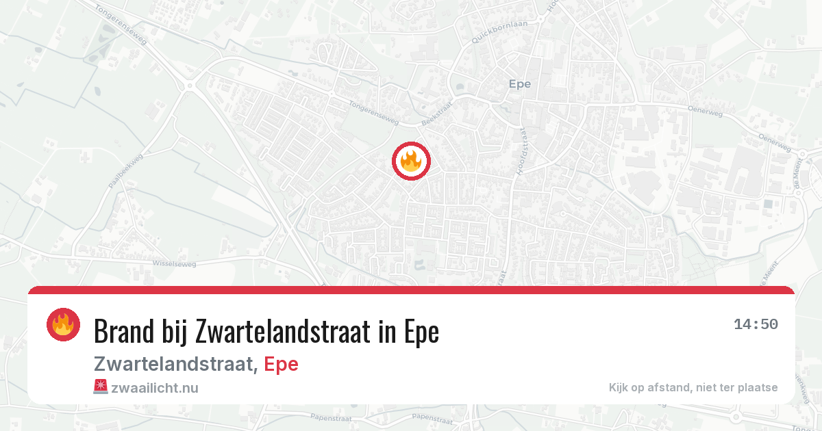 Brand bij Zwartelandstraat in Epe — 25 mrt 2026