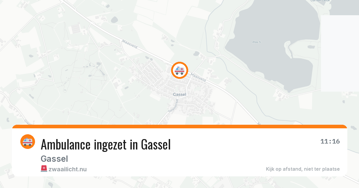 Ambulance ingezet in Gassel — 16 mei 2026
