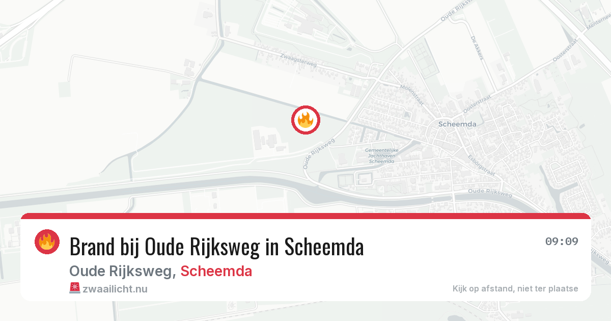 Brand bij Oude Rijksweg in Scheemda — 25 apr 2026