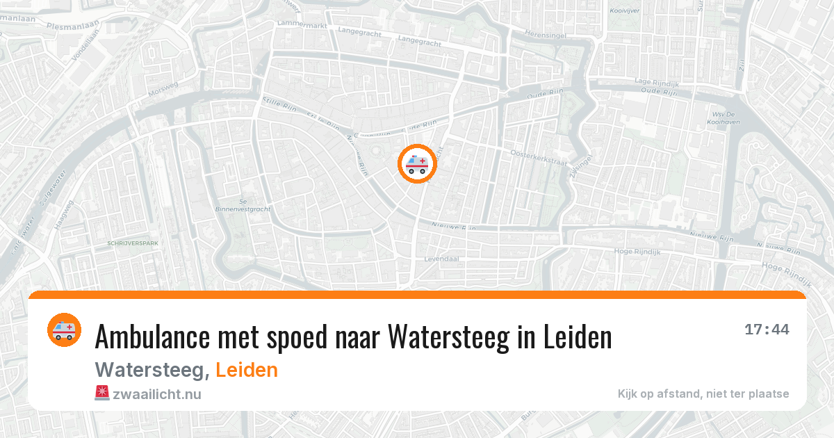 Ambulance met spoed naar Watersteeg in Leiden — 3 jun 2026