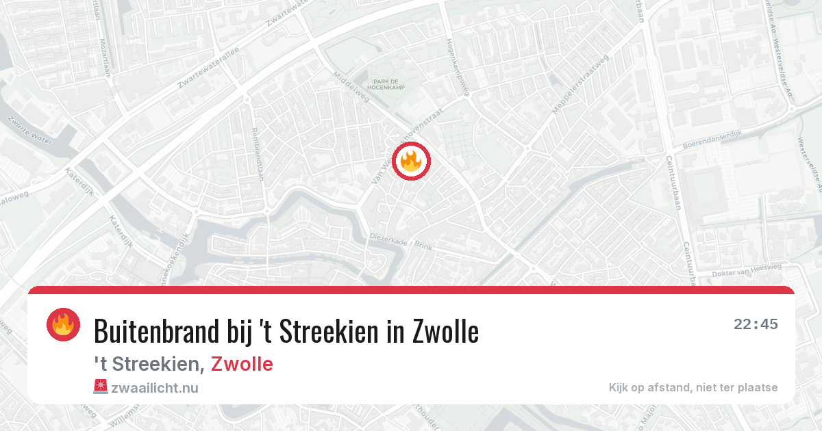 Buitenbrand bij 't Streekien in Zwolle — 19 mei 2026