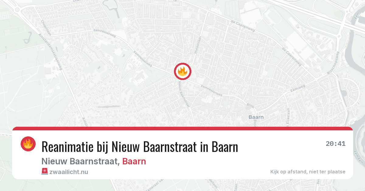 Reanimatie bij Nieuw Baarnstraat in Baarn — 11 jul 2026