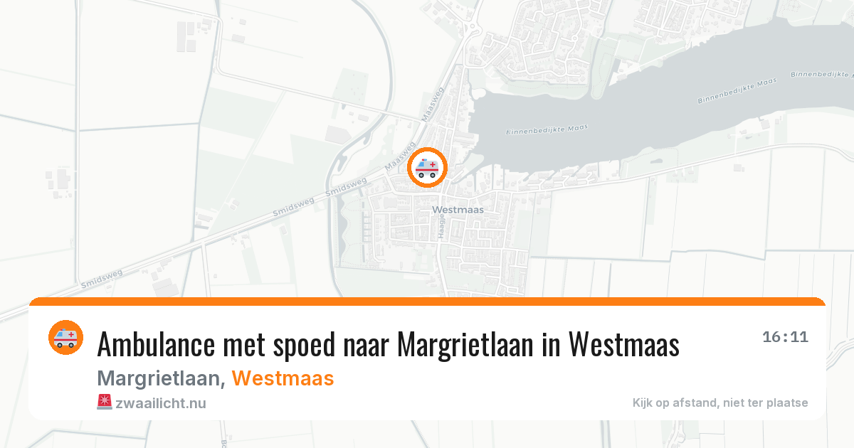 Ambulance met spoed naar Margrietlaan in Westmaas — 18 jan 2026