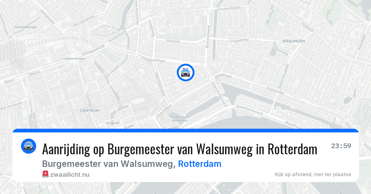 Aanrijding op Burgemeester van Walsumweg in Rotterdam — 20 mei 2026
