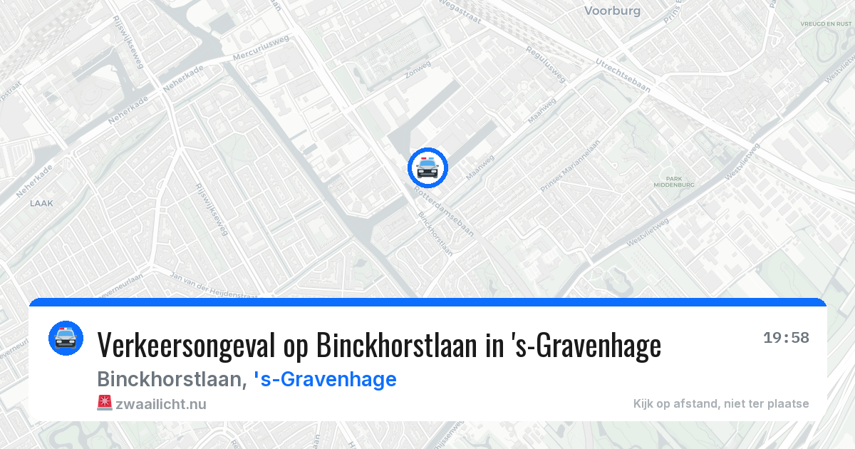 Verkeersongeval op Binckhorstlaan in 's-Gravenhage — 18 jul 2026